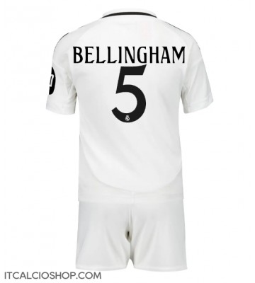 Real Madrid Jude Bellingham #5 Prima Maglia Bambino 2024-25 Manica Corta (+ Pantaloni corti)